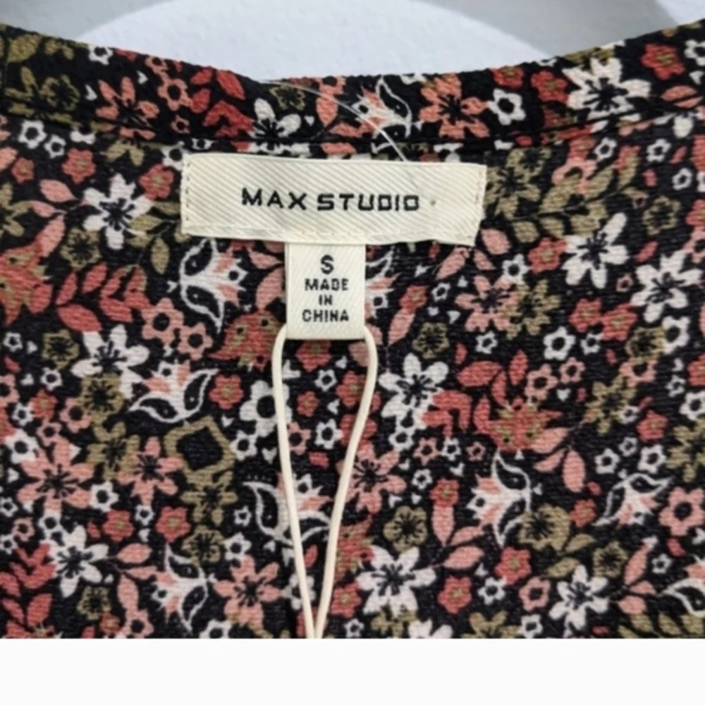 Max Studio Boho Floral Print Long Sleeve Top Cottagecore Size S* - Picture 8 of 16